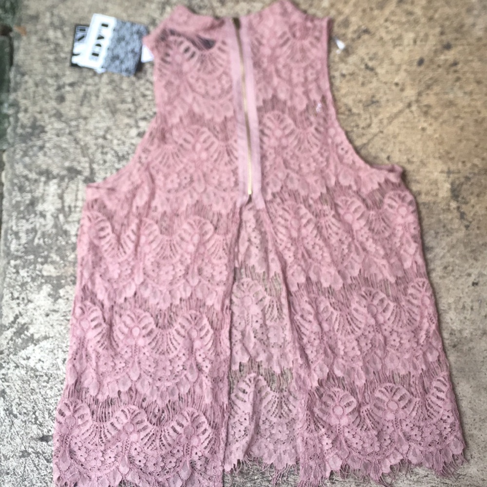 Open back lace top